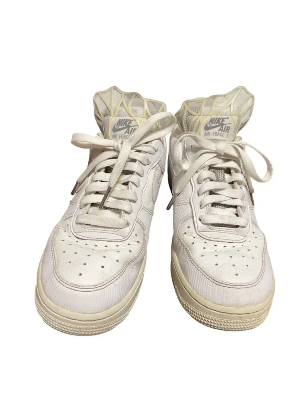 Nike Air Force 1 Goddess Of Victory DM9461-100 Sneakers Size 7 Triple White Leat